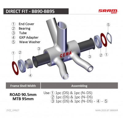 BB90-BB95 Bottom Bracket set